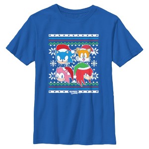 Boys Sonic the Hedgehog Team Happy Holidays T Shirt - 1 of 4