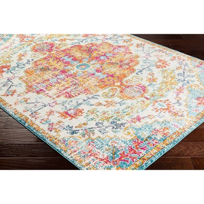 Gray Stain-Resistant Synthetic 9' x 12' Area Rug