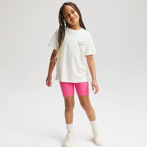 Girls' Ribbed Bike Shorts - Cat & Jack™ Dark Pink XS : Target