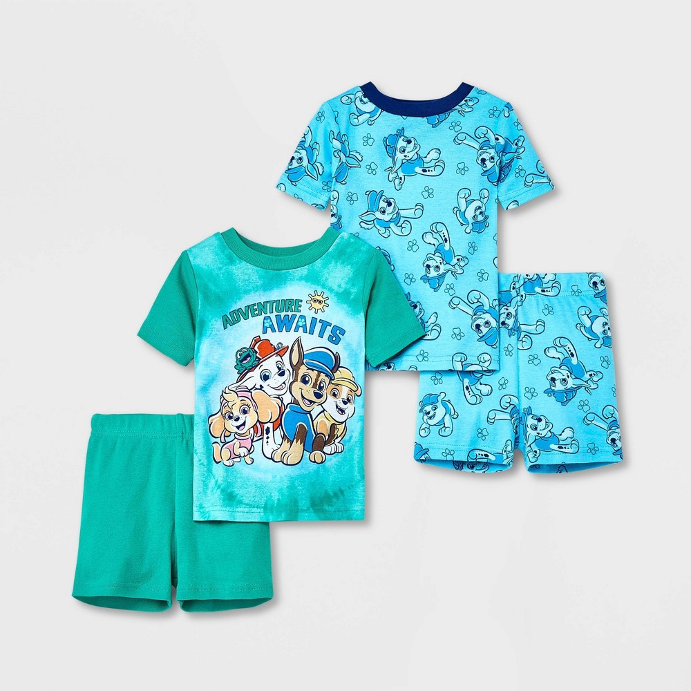 Toddler Boys' 4pc PAW Patrol Snug Fit Pajama Set - Green 4T