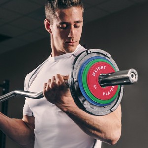 Colored Weight Plates, Fractional Change Plates with 2 in Steel Insert, Rubber Bumper Weights Plate Set for Strength Training, Fitness Workouts - 1 of 2