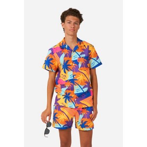OppoSuits Teen Boys Summer Set - Printed Top And Shorts - 1 of 4