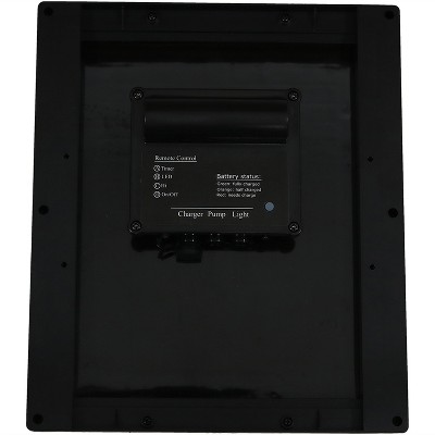 47-Inch Black Solar Powered Water Pump Kit with Remote Control
