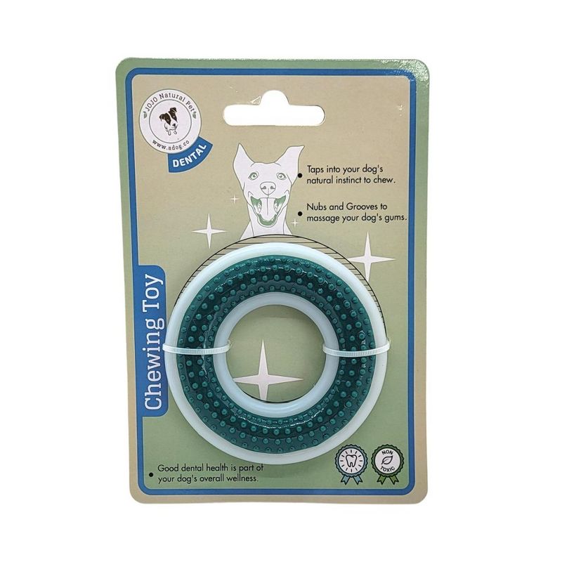American Pet Supplies Nylon/TPR Dental Dog Chew Ring – 4" Diameter for Oral Care, 2 of 5