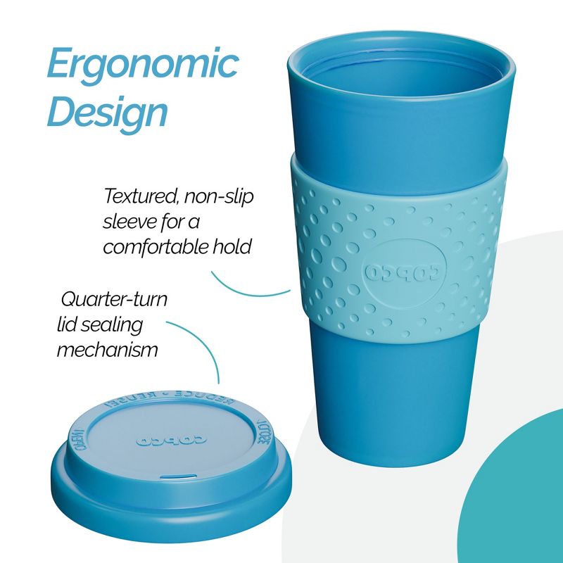 Copco Acadia 16 Ounce Double Walled Insulated Hot or Cold Travel Mug Spill Resistant Lid, 5 of 8