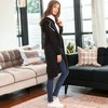 Anna-Kaci Women's Pocket Front Zip Up Long Sleeve Over-Sized Hoodie- X Large,Black - 3 of 4