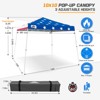 EAGLE PEAK Slant Leg Pop-up Canopy Tent Easy One Person Setup Instant Outdoor Beach Canopy Folding Portable Sports Shelter - 3 of 4