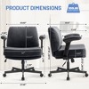 Dsvimoy Task and Office Chair Adjustable Swivel Criss Cross Desk Chair with Thick Cushion for Bedroom, Black, 27"*22.9"*13" - 3 of 4