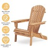 CAVINAS Set of 2 Outdoor Folding Patio Adirondack Chairs,Solid Cedar Wood Patio Furniture Lounge Chair for Garden,Backyard,Balcony - 4 of 4