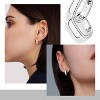 925 Sterling Silver Chunky Huggie Hoops, Small Thick Hoop Earrings for Women - 3 of 4