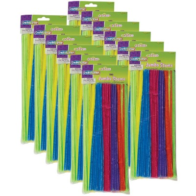 Creativity Street Jumbo Chenille Stems Classroom Pack, 1/4 X 12 Inches,  Various Color, Pack Of 1000 : Target