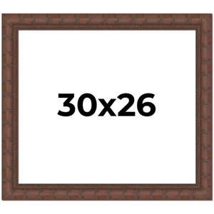 PosterPalooza | 30x26 Wide Bamboo Picture Frame, UV Acrylic, 4 Finishes - Brown, Black, Silver, and Natural - 1 of 4