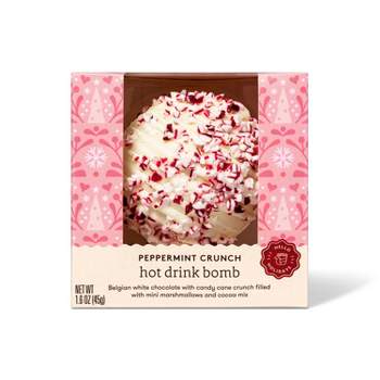 Holiday Hot Chocolate Drink Bomb - Belgian White Chocolate Topped with Peppermint Crunch - 1.6oz/1ct - Favorite Day™