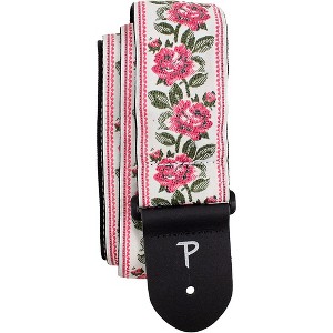Perri's Pretty in Pink Roses Jacquard Guitar Strap Pink 2.5 in. - 1 of 1