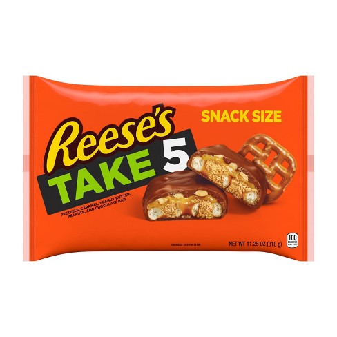 Reese's Take 5 Pretzel, Caramel, Peanut Butter, Chocolate Snack Size Candy Bars - 11.25oz - image 1 of 4
