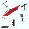 Sonkuki 8.2 x 8.2 Ft. Patio Offset Umbrella With Base for Garden, Backyard and Poolside - 3 of 4