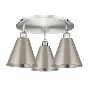 Ballston Cone - 3 Light Flush Mount In Industrial Style-10.5 Inches Tall and 19.75 Inches Wide - 1 of 1