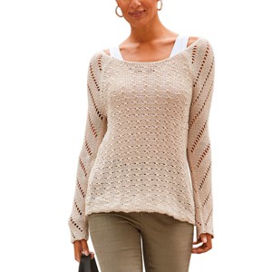 Women's Open Knit Sweater - LASCANA - 1 of 4