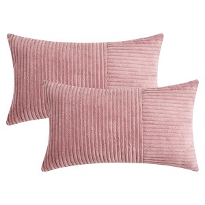 REGALWOVEN Modern Strip Decorative Throw Pillow Covers for Couch Bed Living Room 2 Pcs - 1 of 4