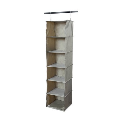 Hanging Closet Organizer and Storage, 6 Shelf Hanging Drawer for