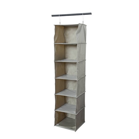 6 Shelf Hanging Closet Organizer Gray - Room Essentials™ : Target