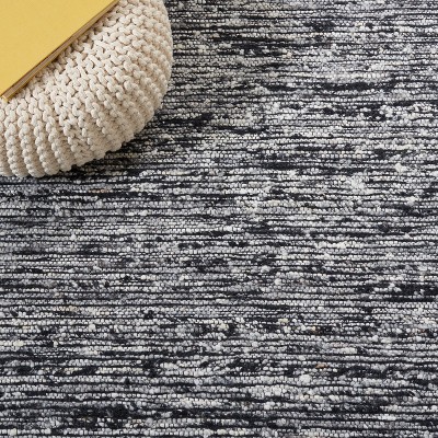 Natura Black and Gray Handwoven Wool Area Rug
