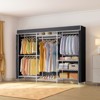 VIPEK V5C Clothes Closet Wardrobe Heavy Duty Covered Clothes Rack, Black Metal Clothing Rack with Grey Oxford Fabric Cover - 2 of 4