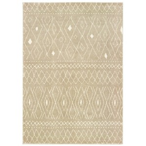 Camryn Geometric Reflections Rug Sand/Ivory - Captiv8e Designs - 1 of 4