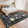 Area Rug, Washable Rugs for Living Room, Boho Floral Area Rug Low Pile Kitchen Rug, Non Slip Soft Indoor Flower Carpet for Nursery Bedroom - 4 of 4