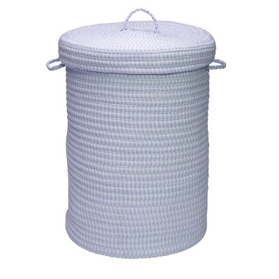 Colonial Mills Solid Ticking Storage Hamper, 16 by 24-Inch, Blue