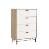Anda Noor 4 Drawer Chest Sky Oak - Sauder: Modern Storage with Metal Runners & Safety Stops - 2 of 4