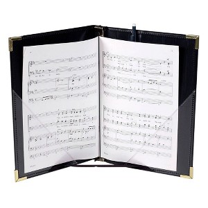 Marlo Plastics Premium Choral Folder 7-3/4 x 11 Octavo Size with Elastic String Holders - Black - 1 of 1