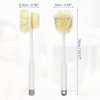 Unique Bargains Double-sided Long Handle Bath Brush 14.17"x3.54"x2.56" 1 Pc - 4 of 4
