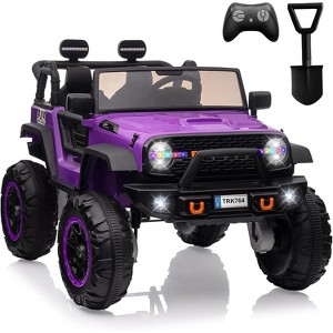 24V 2-Seater Kids Ride On Car, 4WD Electric Truck w/ Remote, 4×45W Motors, LED Lights, Music & 7Ah Battery - 1 of 4
