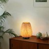 5.31 in. Beige Rattan Bamboo Woven Japanese Stye Table Lamp - 3 of 4