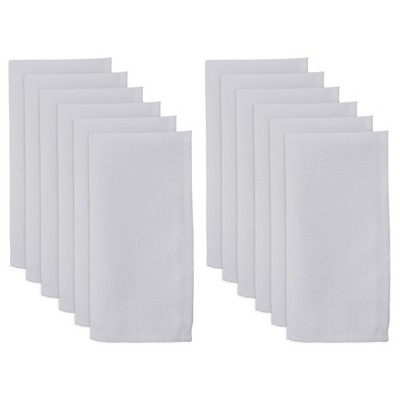 White Cotton Everyday Design Napkins Set of 12