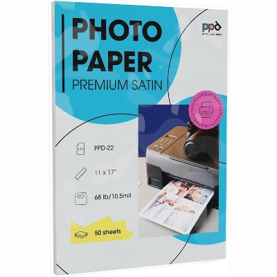 PPD Satin Photo Paper 11x17" 50 sheets 255 gsm for Inkjet Printers