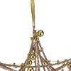 Northlight Starburst 3-D with Glitter and Beads Christmas Ornament - 5" - Rose Gold - 3 of 4