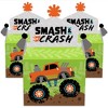 Big Dot of Happiness Smash and Crash - Monster Truck - Treat Box Party Favors - Boy Birthday Party Goodie Gable Boxes - Set of 12 - 2 of 4