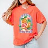 S.W.Smiley Fruits and Stripes - Women's Garment Dyed Graphic T-Shirt - 2 of 4