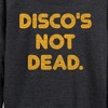 Women's - Instant Message - Discos Not Dead Lightweight French Terry Wide Neck Long Sleeve Graphic Shirt - 2 of 4