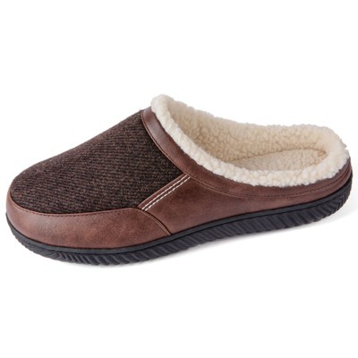 Rockdove Men's Sherpa Lined Memory Foam Clog Slipper