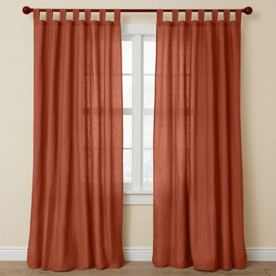 Brylanehome Poly Cotton Canvas Tab-top Panel - 48i W 45i L, Orange : Target