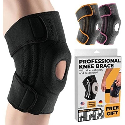DR. BRACE ELITE Knee Brace with Side Stabilizers & Patella Gel Pads for Maximum Knee Pain Support and fast recovery for men and women