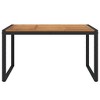 vidaXL Patio Table with U-shaped Legs 55.1 in.x31.5 in.x29.5 in. Solid Wood Acacia - 3 of 4