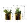 NicBex Artificial Succulent Plant 2PC, 7" H Fake Plants in Pots, Tabletop Faux Plants Indoor for Living Room/Office/Windowsill Decor - 4 of 4