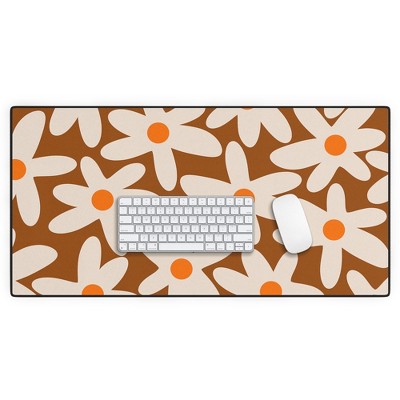 Kierkegaard Design Studio Daisy Time Retro Floral Pattern Desk Mat - Deny  Designs