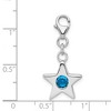 Black Bow Jewelry Sterling Silver December CZ Birthstone 13mm Star Clip-on Charm - 4 of 4