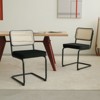 NicBex Modern Breuer Designed Dining Chairs Set of 2 with Rattan Back & Chrome Legs,Small Accent Chairs for Dining Room,Living Room - 3 of 4