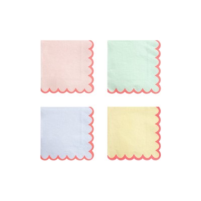 Meri Meri Pastel Neon Edge Small Napkins